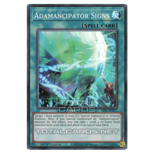 Yu-Gi-Oh! - Secret Slayers - Adamancipator Signs (Super Rare) SESL-EN011