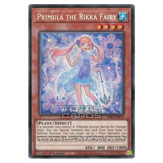 Yu-Gi-Oh! - Secret Slayers - Primula the Rikka Fairy (Secret Rare) SES Yu-Gi-Oh! - Secret Slayers - Primula the Rikka Fairy (Secret Rare) SES