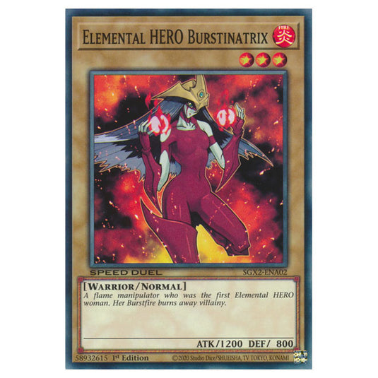 Yu-Gi-Oh! - Speed Duel GX: Midterm Paradox - Elemental HERO Burstinatrix (Common) SGX2-ENA02