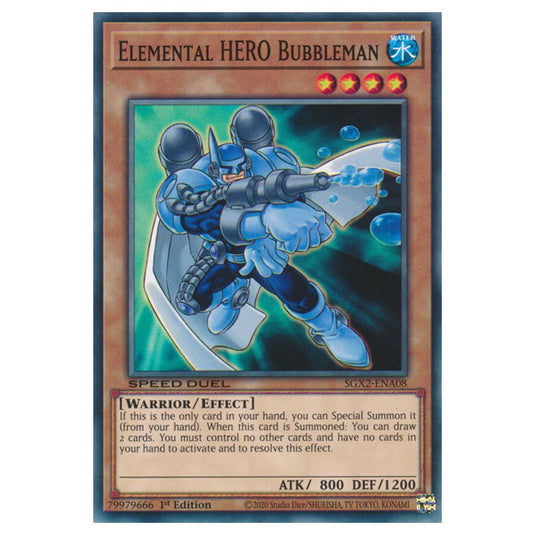 Yu-Gi-Oh! - Speed Duel GX: Midterm Paradox - Elemental HERO Bubbleman (Common) SGX2-ENA08