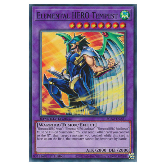 Yu-Gi-Oh! - Speed Duel GX: Midterm Paradox - Elemental HERO Tempest (Common) SGX2-ENA21