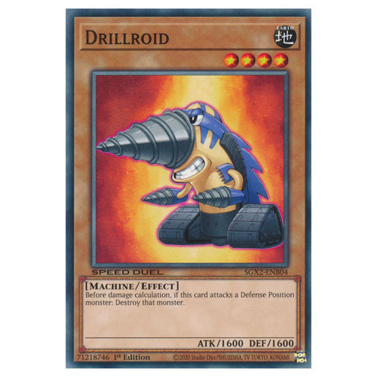 Yu-Gi-Oh! - Speed Duel GX: Midterm Paradox - Drillroid (Secret Rare) SGX2-ENB04a