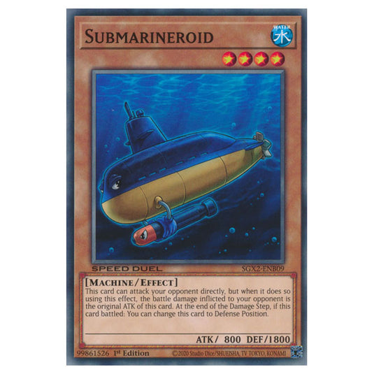 Yu-Gi-Oh! - Speed Duel GX: Midterm Paradox - Submarineroid (Common) SGX2-ENB09