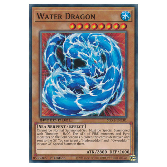Yu-Gi-Oh! - Speed Duel GX: Midterm Paradox - Water Dragon (Secret Rare) SGX2-ENC01a