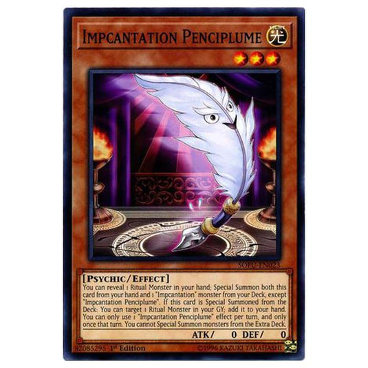 Yu-Gi-Oh! - Soul Fusion - Impcantation Penciplume (Common) SOFU-023 Yu-Gi-Oh! - Soul Fusion - Impcantation Penciplume (Common) SOFU-023