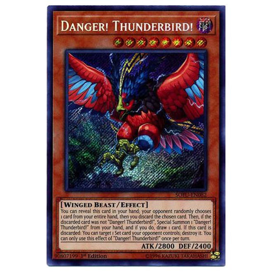 Yu-Gi-Oh! - Soul Fusion - Danger! Thunderbird! (Secret Rare) SOFU-082 Yu-Gi-Oh! - Soul Fusion - Danger! Thunderbird! (Secret Rare) SOFU-082