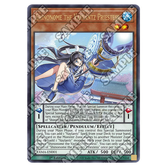 Yu-Gi-Oh! - Tactical Masters - Shinonome the Vaylantz Priestess (Ultra Rare) TAMA-EN001