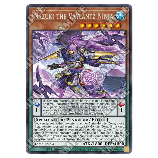 Yu-Gi-Oh! - Tactical Masters - Nazuki the Vaylantz Ninja (Rare) TAMA-EN003