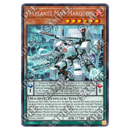 Yu-Gi-Oh! - Tactical Masters - Vaylantz Mad Marquess (Rare) TAMA-EN007 Yu-Gi-Oh! - Tactical Masters - Vaylantz Mad Marquess (Rare) TAMA-EN007