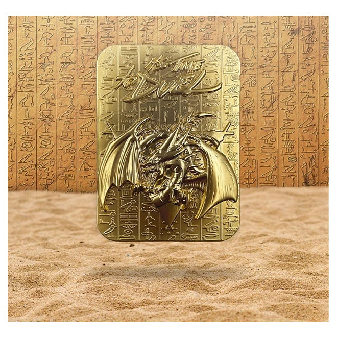 yugioh gold plated god cards Yu-Gi-Oh! Limited Edition 24K Gold Metal God Card Slifer the Sky Drago