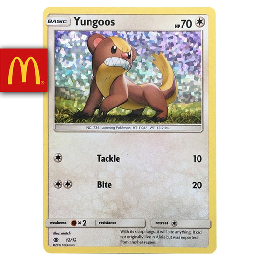 Pokemon - Yungoos - McDonalds 2018 Promo 12/12 Pokemon - Yungoos - McDonalds 2018 Promo 12/12