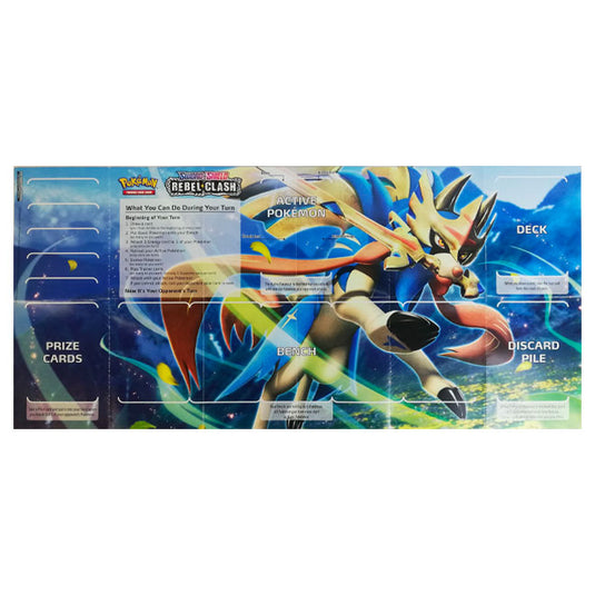 Pokemon - Sword & Shield - Rebel Clash - Prerelease Paper Playmat - Zacian