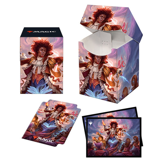 Ultra Pro - Magic The Gathering - Commander 2021 - Combo 100+ Deck Box And 100 Sleeves - Zaffai, Thunder Conductor